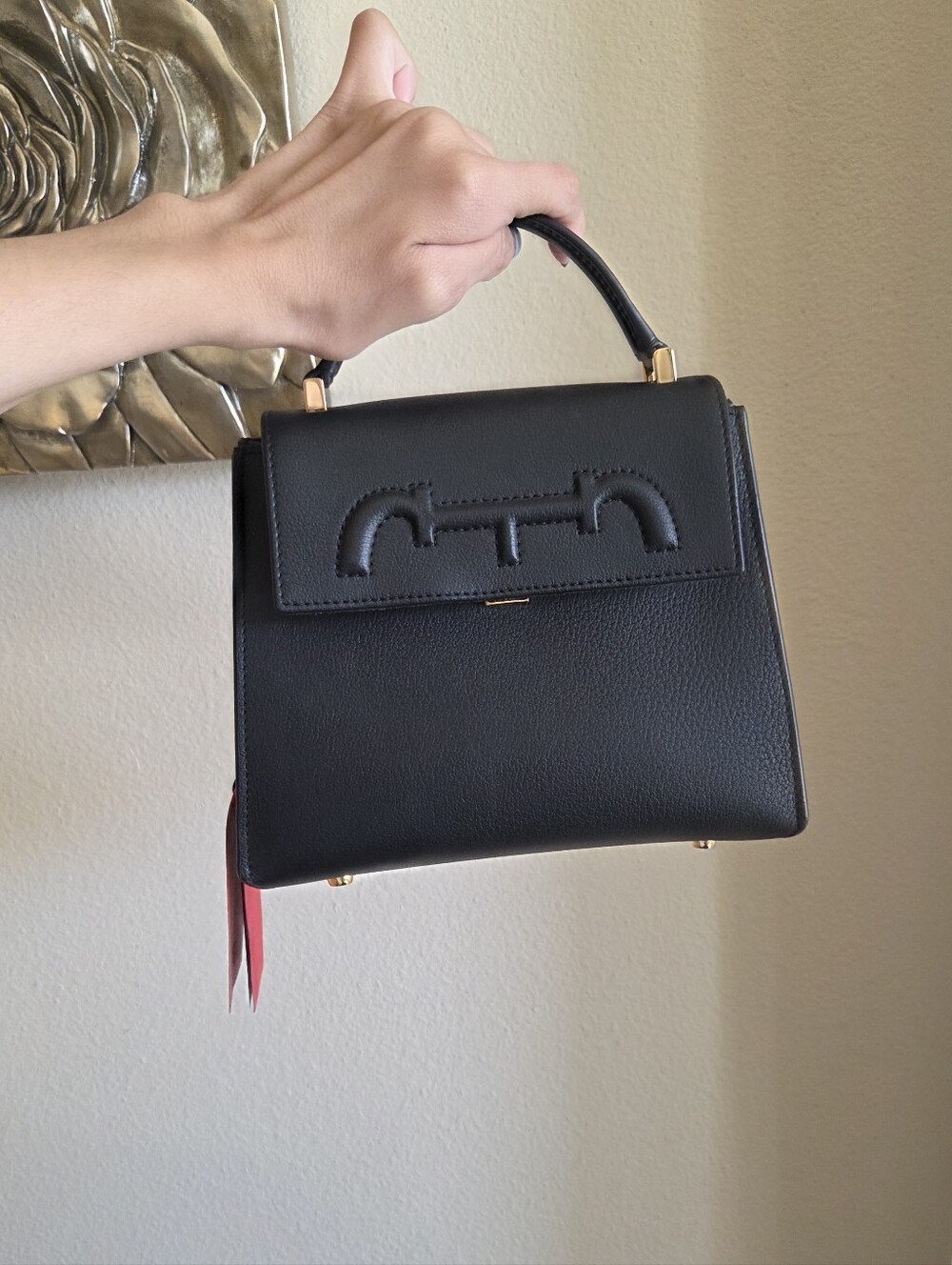 Carolina Herrera Black Top Handle Bag